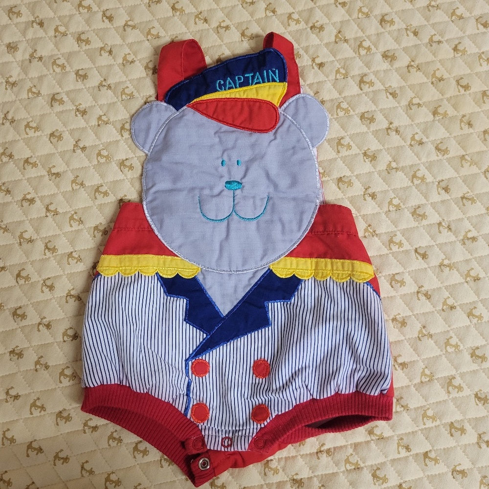 Vintage Captain Bear Shortfalls Romper